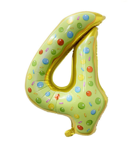 Picture of FOIL BALLOON NUMBER 4 SPRINKLES 32 INCH